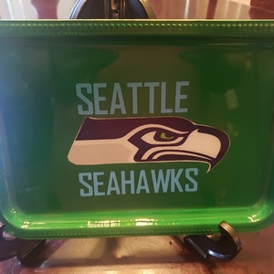 Seattle Seahawks Rolling Tray~NFL fan gift ~ Seahawks game day essentials