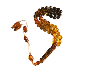 Tasbih,Ottoman Kaliningrad Amber handmade rosary Tasbih,Tespih,Tesbih,misbaha,Kehribar 33 beads ,Father Gift,Fathers Day