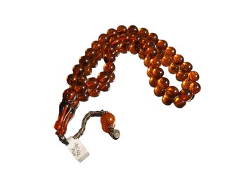 Tasbih,Ottoman Kaliningrad Amber handmade rosary Tasbih,Tespih,Tesbih,misbaha,Kehribar 33 beads ,Father Gift,Fathers Day