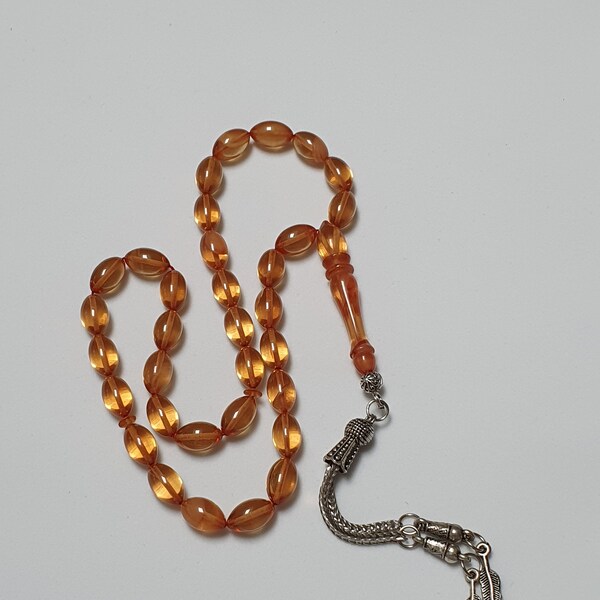 Tasbih, handmade rosary Tasbih,Tespih,Tesbih,misbaha,Kehribar 33 beads,Father Gift,Fathers Day