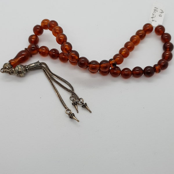 Tasbih,Kaliningrad Amber handmade rosary Tasbih,Tespih,Tesbih,misbaha,Kehribar 33 beads ,Father Gift,Fathers Day