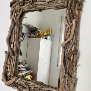 Wooden wall mirror