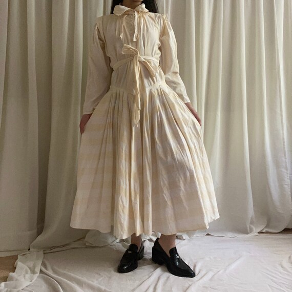 Vintage peach and white striped Karen Alexander dr