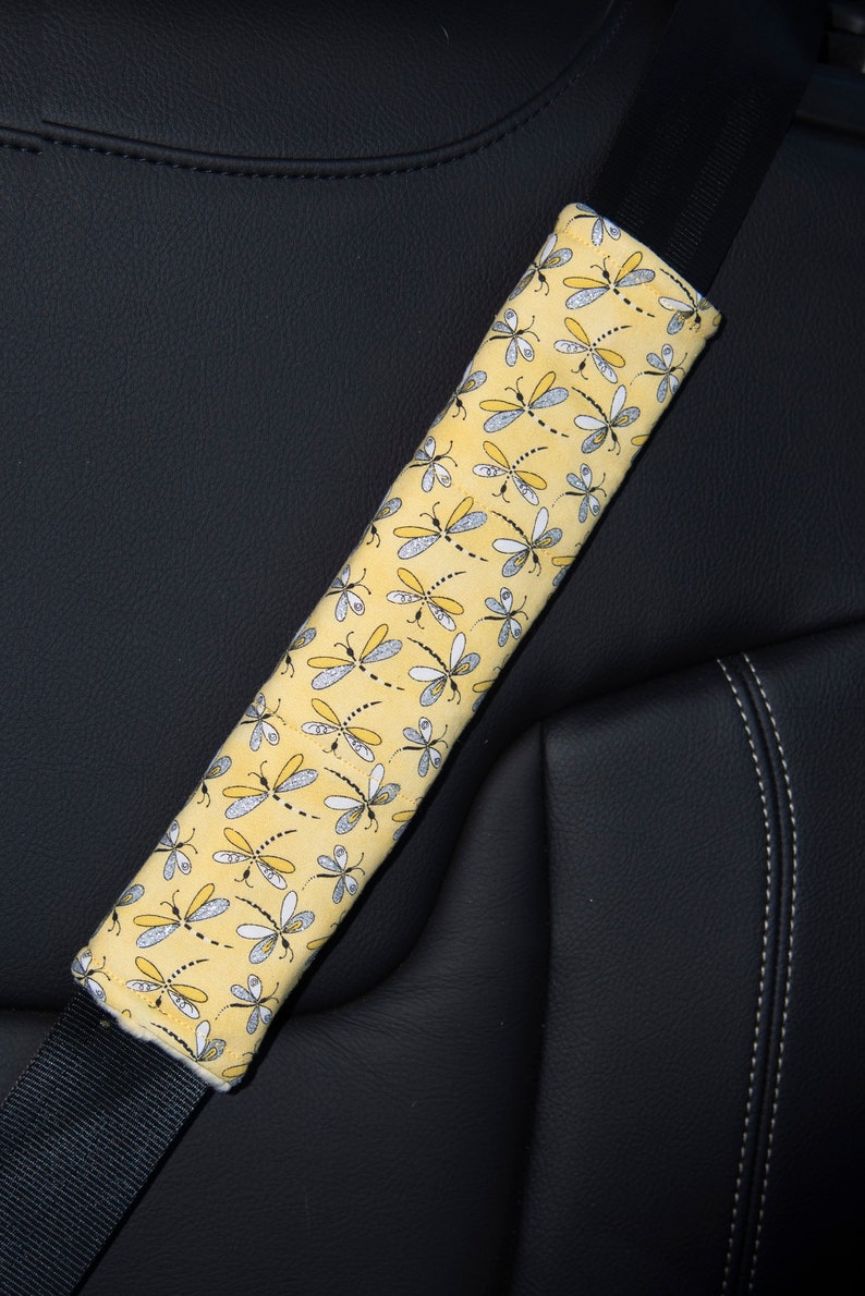 Car Seat Belt Coverreversible to Yellow Minkyfireflies Etsy