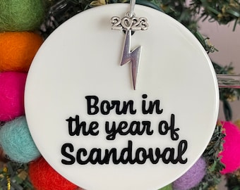 Nacido en el año de Scandoval adorno navideño.
