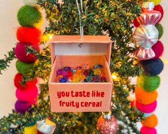 Sabe a Cereal Frutal Adorno - Adorno de cereal - Esposas inspiradas