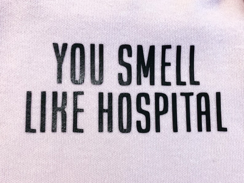 You smell like Hospital Baby bodysuit image 3