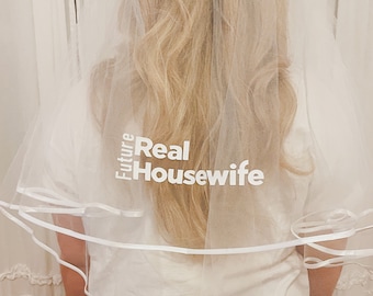 Velo de novia de las futuras amas de casa reales - velo para despedida de soltera - velo de novia