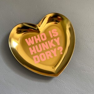 Who is Hunky Dory gold metal heart shaped ring dish