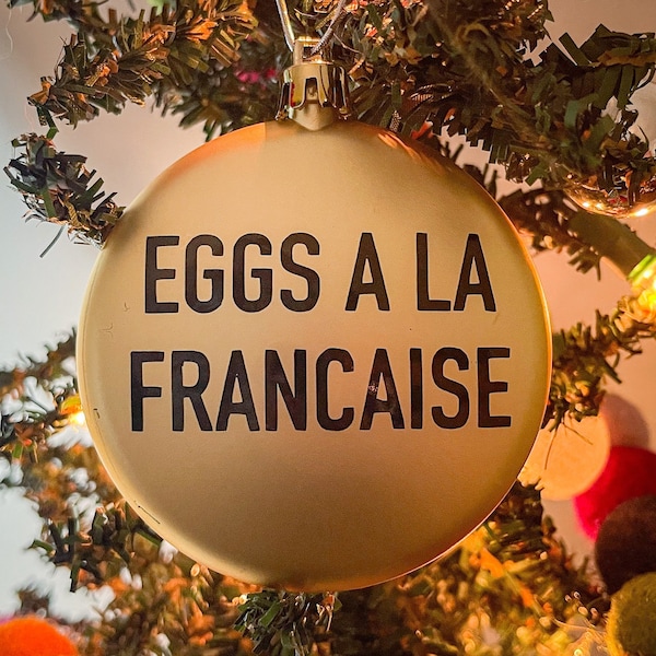 Adorno navideño huevos a la francesa