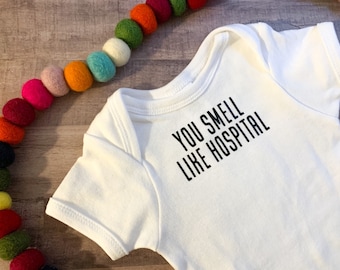 You smell like Hospital Baby bodysuit - Real Housewives of Salt Lake City inspired Baby Clothes - Jen Shah, Mary Cosby, RHOSLC