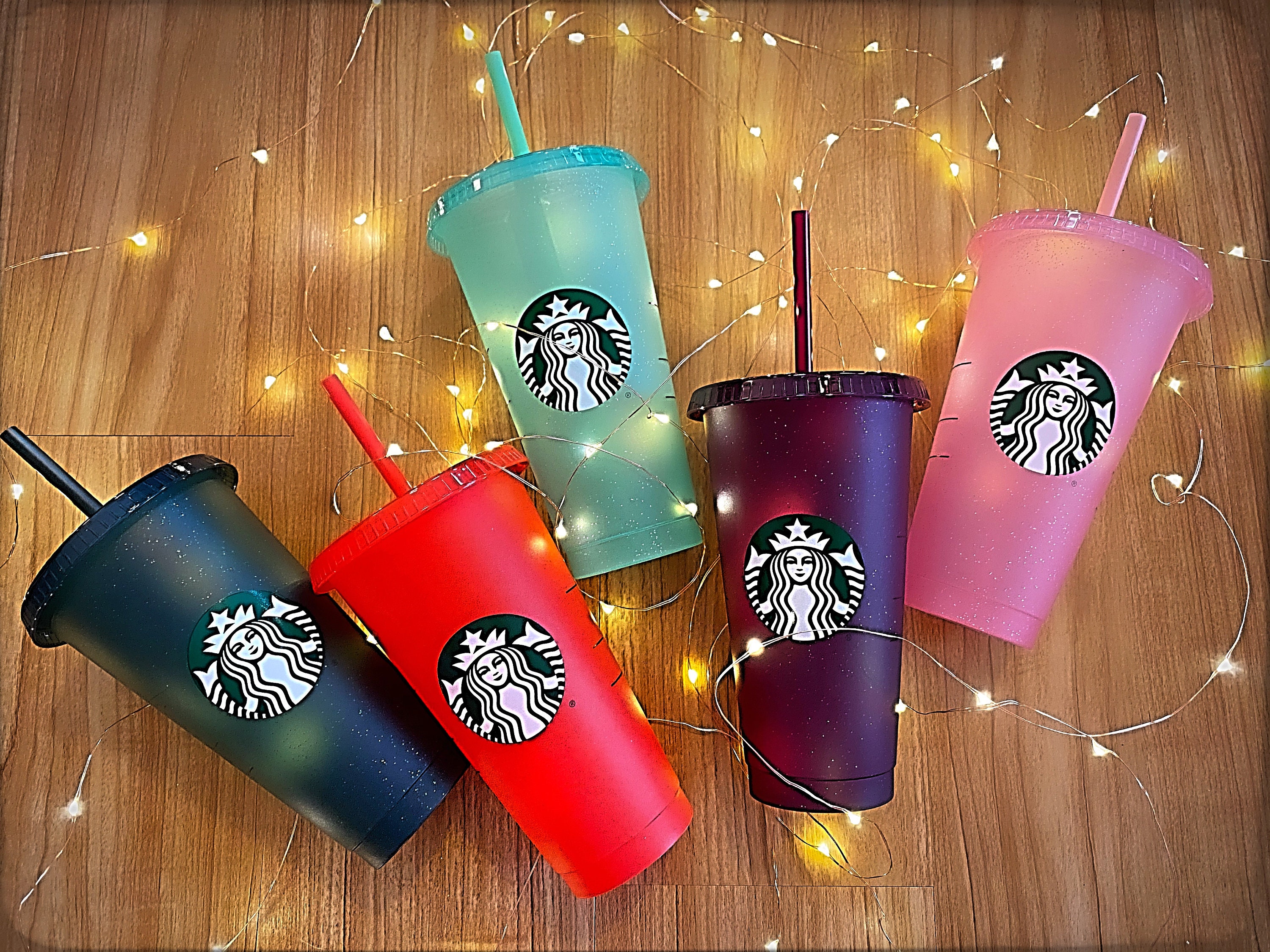 Starbucks Personalized Glitter Tumbler 