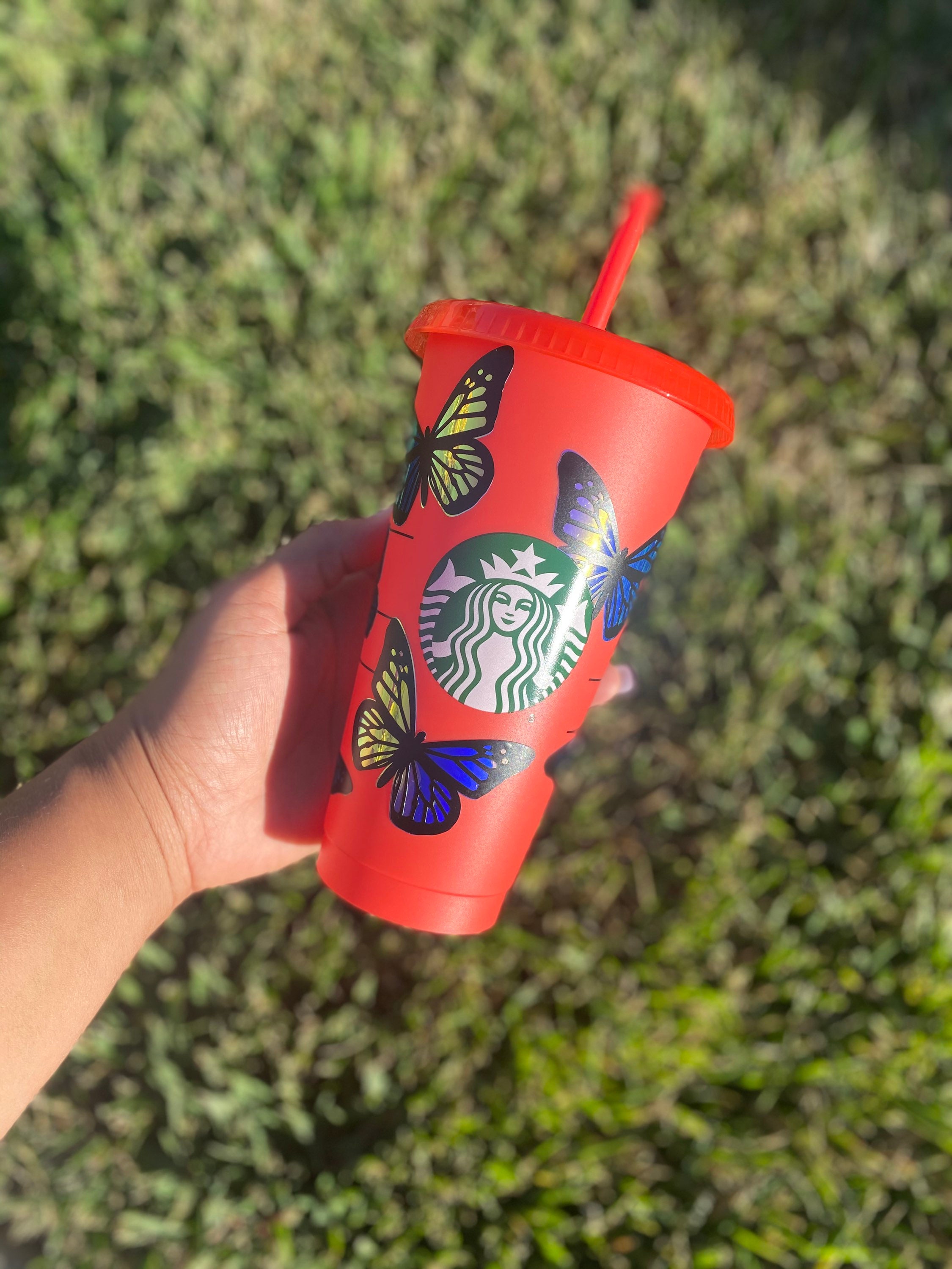 Blossomed Custom Creations - Lv X Supreme Starbucks cold cup #starbucks  #supreme #louisvuitton #coldcup #venti #crafts #custom #lvxsupreme  #holographic #cricutmakercrafts #shopsmall #smallbusinesssupport