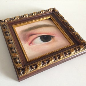 Portrait Original Painting Eye Painting Lovers Eye Original Art Framed Oil Canvas Painting Eye Oil Portrait image 5