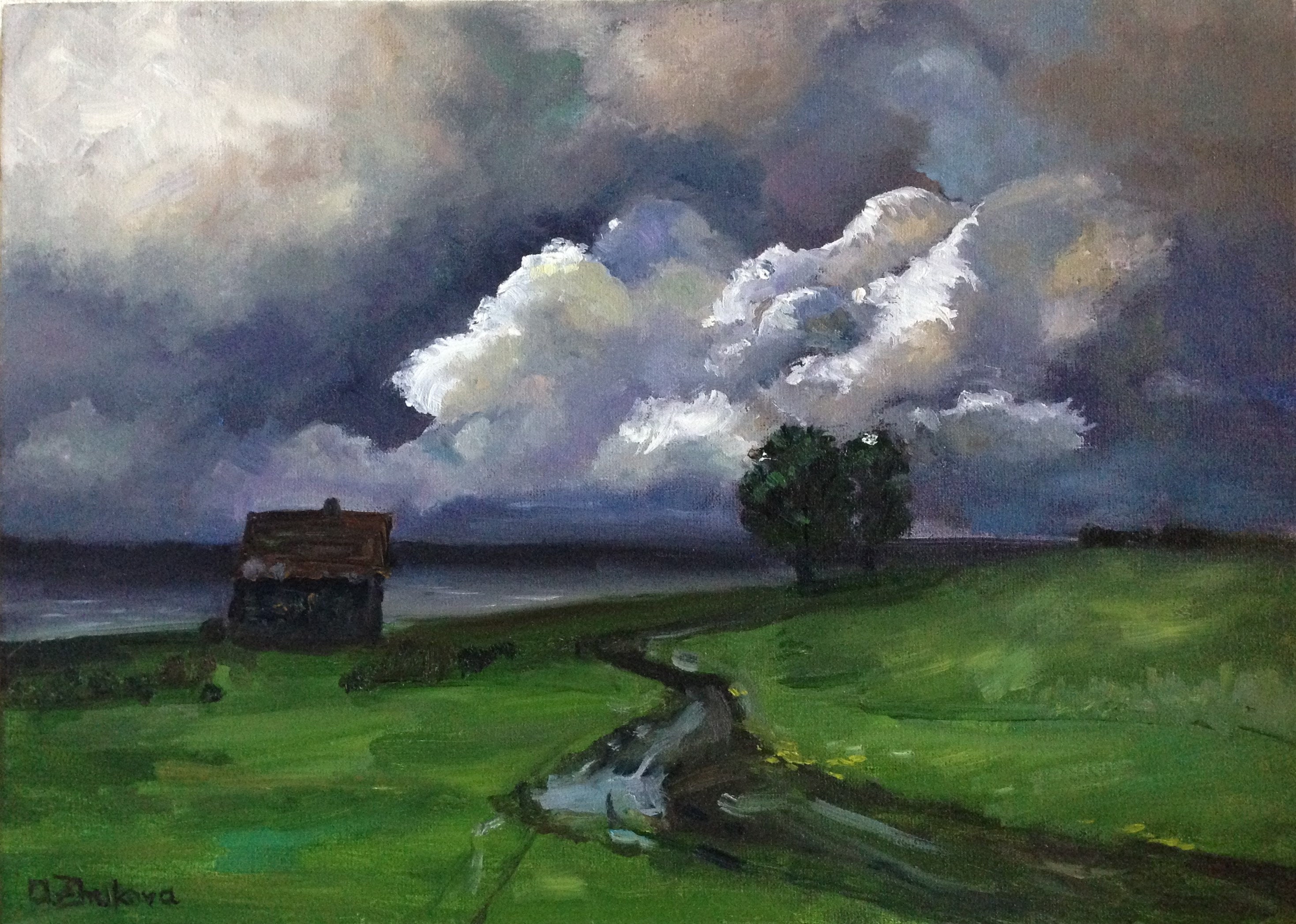Ireland Oil Painting Storm Cloud Original Art Irish Etsy