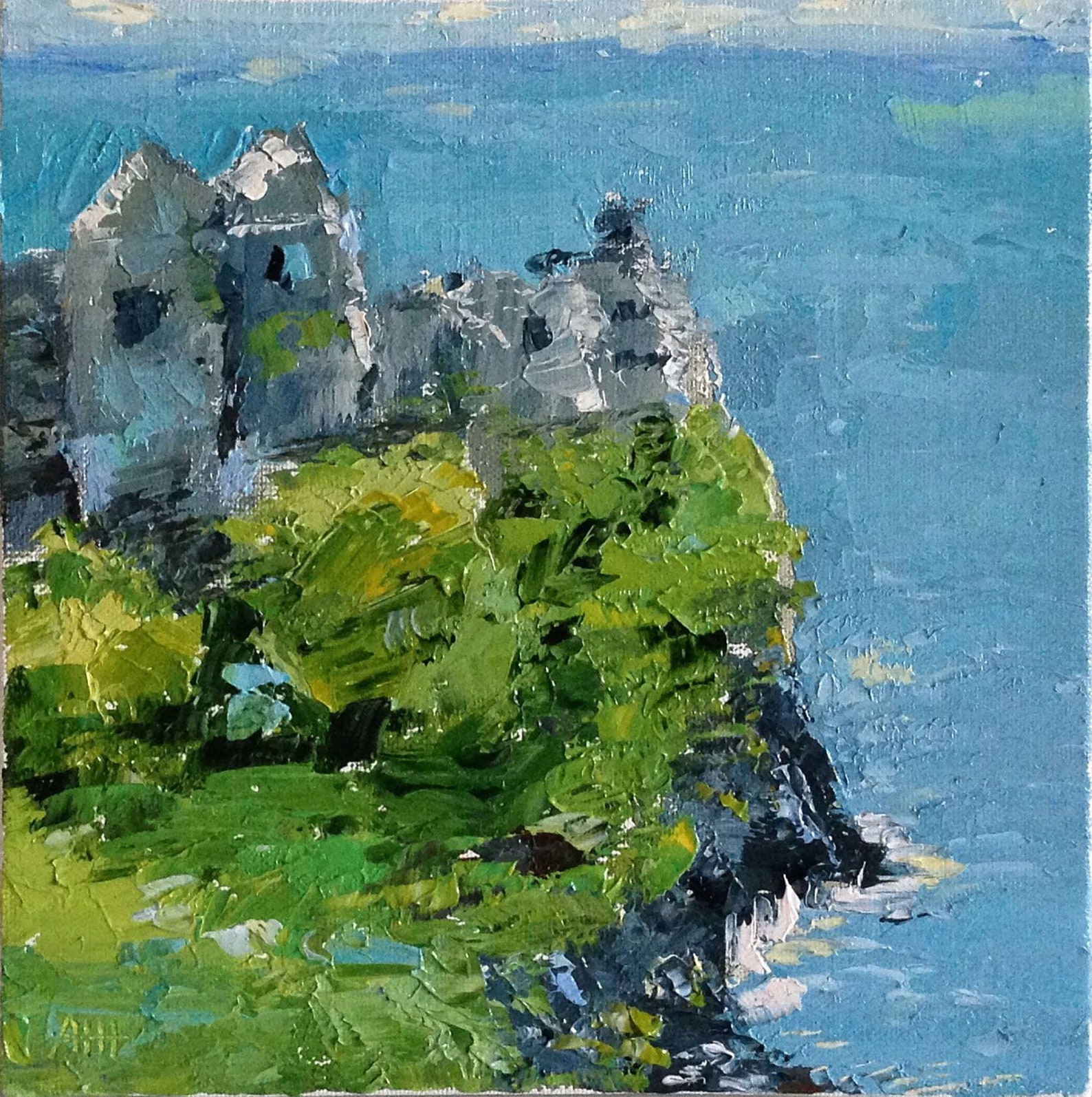 Ireland Painting Irish Castle Original Art Landscape Original Etsy