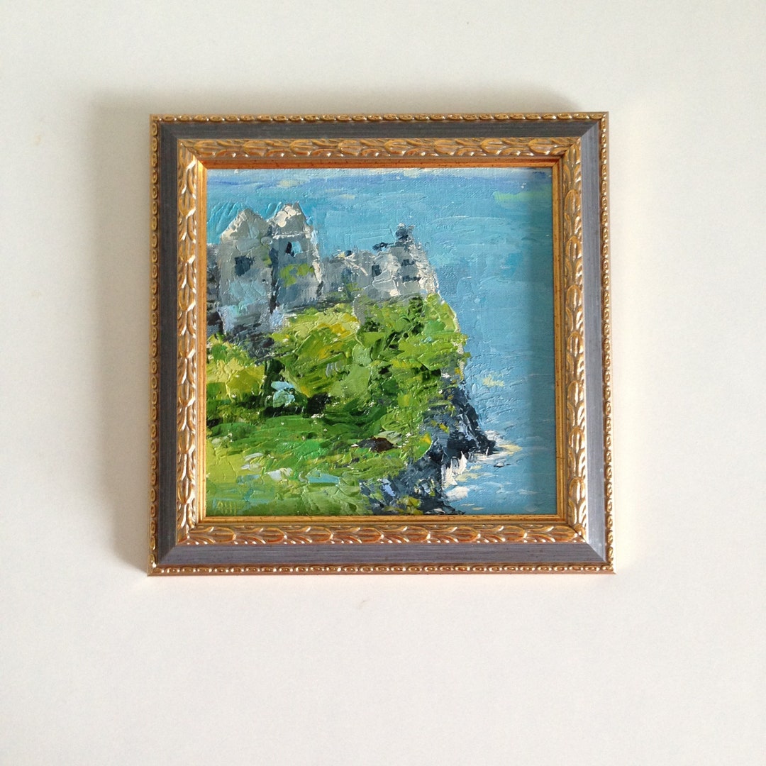 Irish Original Art Ireland Landscape Painting Irish Castle Etsy