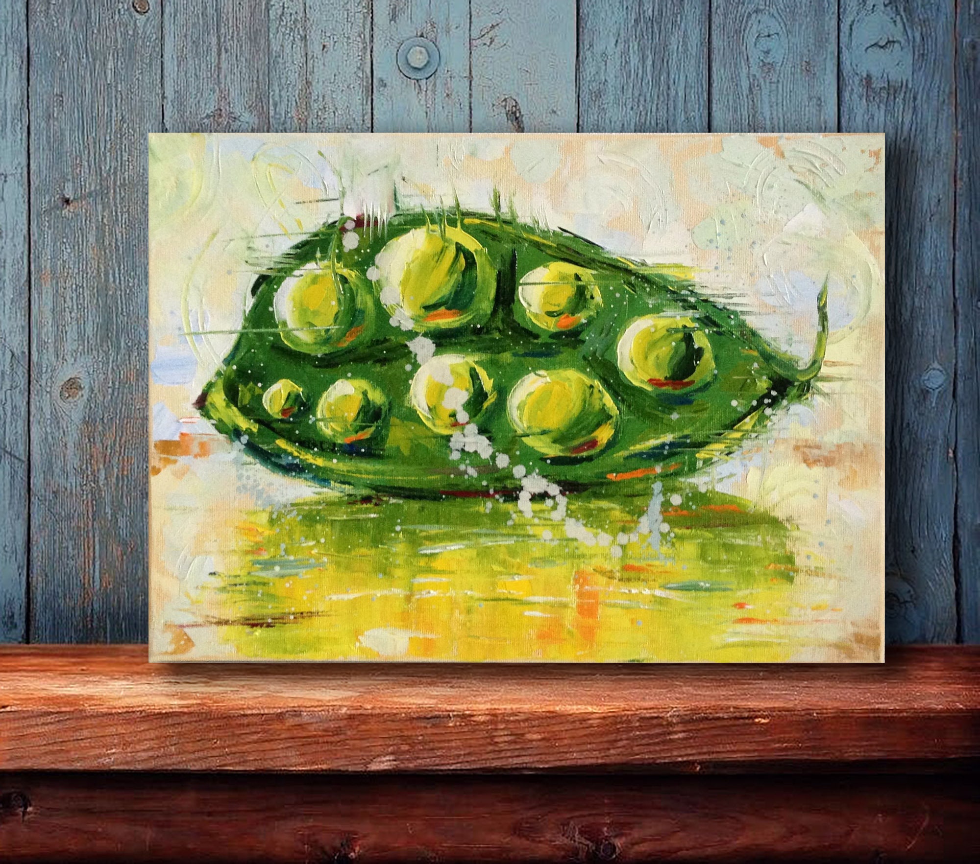 Food Painting Kitchen Wall Decor Abstract Original Art Gift Etsy