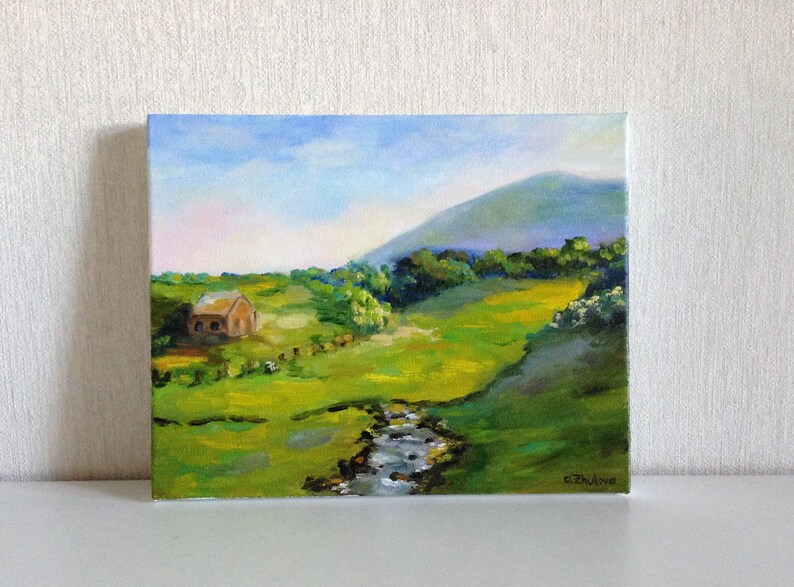 Irish Original Art Ireland Painting Irish Farm House Artwork Etsy
