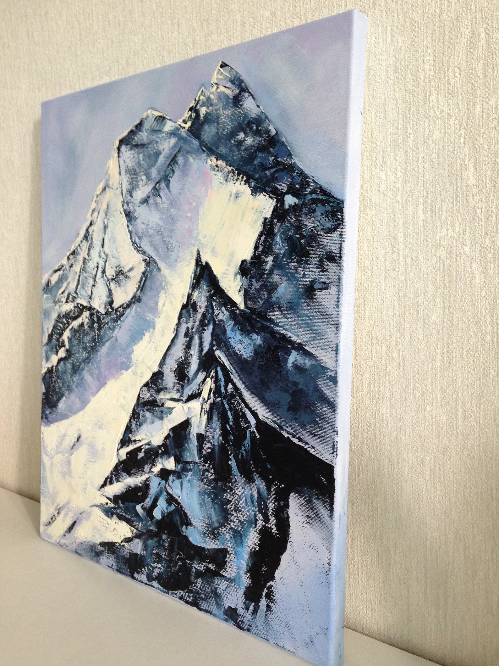 Original Mountain Painting Palette Knife Original Art on Etsy