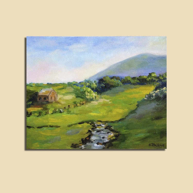 Irish Original Art Ireland Painting Irish Farm House Artwork Etsy