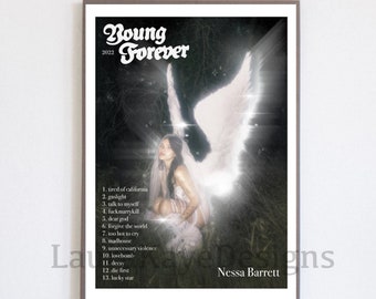 Nessa Barrett Young Forever inspired poster, Young Forever Nessa Barrett print, A4, A5 Nessa Barrett Poster