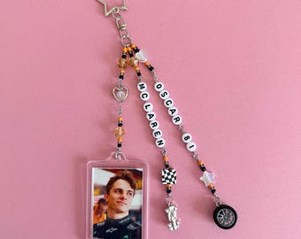 Oscar Piastri F1 Charm Keyring,  McLaren F1 Keyring, F1 Keyrings