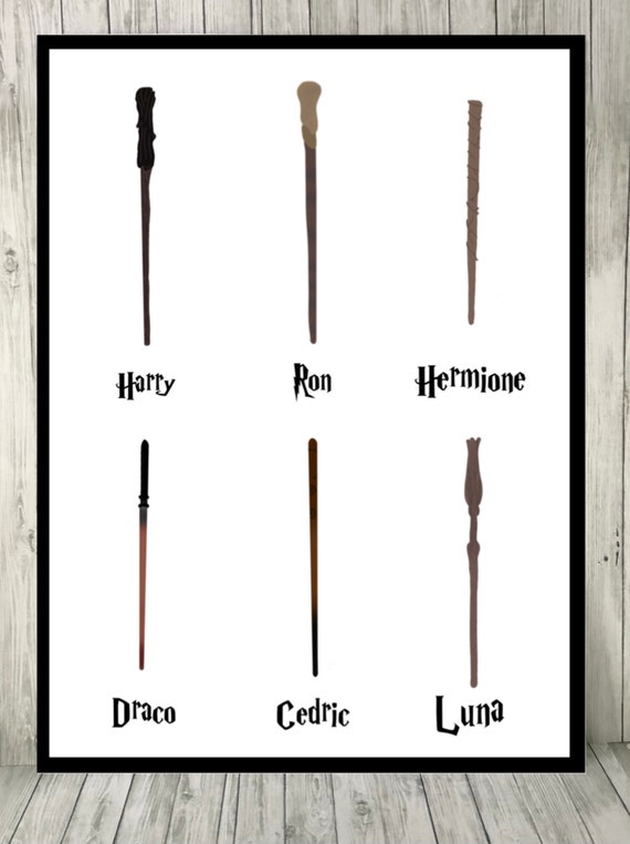 Harry Potter Wands Print A4 A5 Harry Potter Draco Malfoy | Etsy