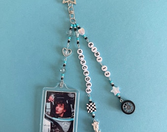 Kimi Antonelli F1 Charm Keyring, Mercedes F1 Keyring, F1 Keyrings