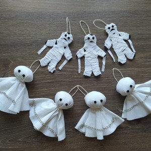 Halloween garland Halloween mantel Mummy ghost zombie garland Halloween decoration Rustic Halloween Horror decor Spooky Halloween ornament image 9