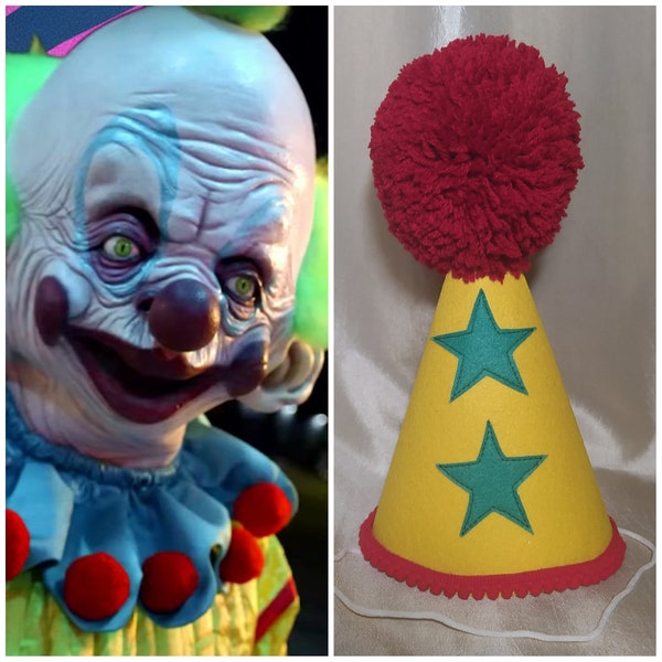 Shorty klown Killer Klowns de l’espace Chapeau de clown Costume de clown jaune Costume de clown jaune Halloween Clown effrayant Enfants Tout-petit Adulte Cosplay