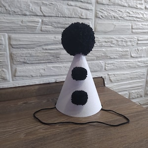 Pierrot costume Pierrot hat Clown costume Clown hat Black and white hat Terrifier Pennywisee Circus Halloween Kids Toddler Adult costume