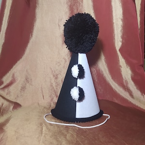 Black and white clown costume Clown hat Pierrot hat Pierrot costume Clown costume Terrifier Circus Halloween Kids Toddler Adult costume