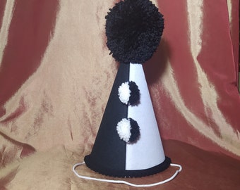 Black and white clown costume Clown hat Pierrot hat Pierrot costume Clown costume Terrifier Circus Halloween Kids Toddler Adult costume