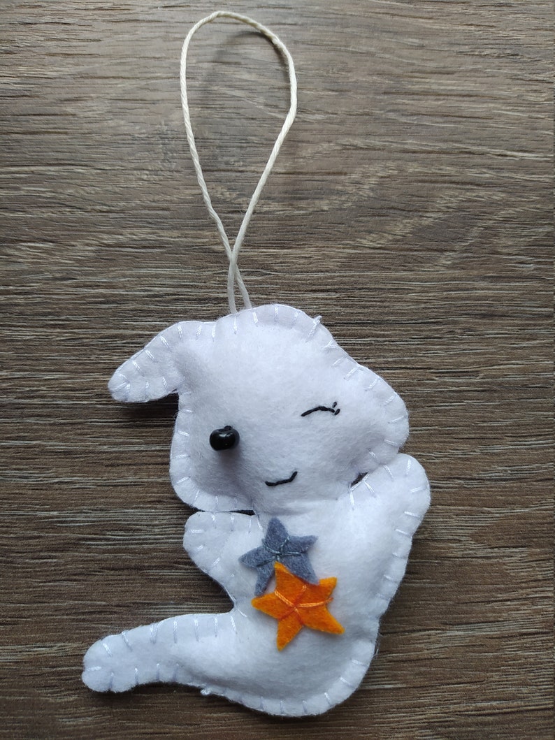 Ghost felt ornament Felt Garland 小asper Helloween decoration image 2
