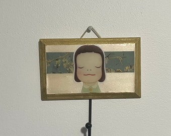 Van Gogh x Yoshitomo Nara wooden wall hook