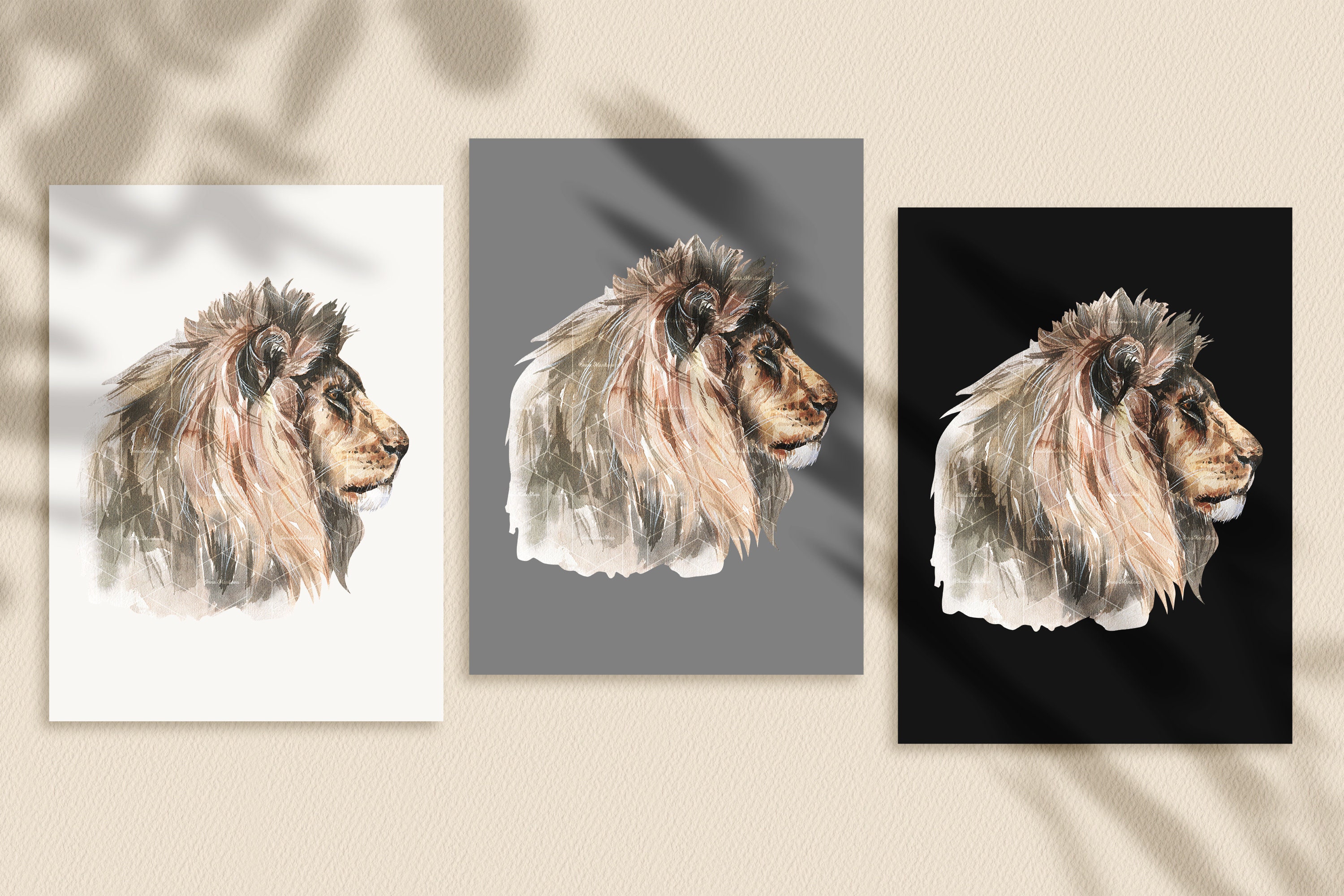Lion king watercolor Lion head clipart | Etsy