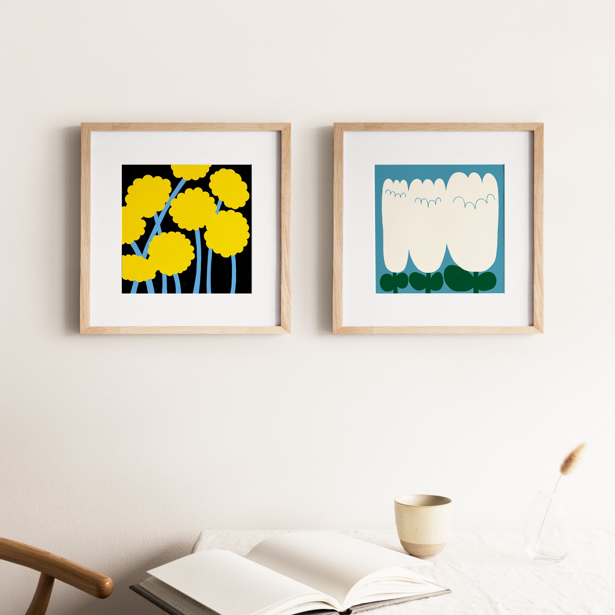 Minimal Floral Wall Art Flower Wall Art Printable Wall Art Etsy