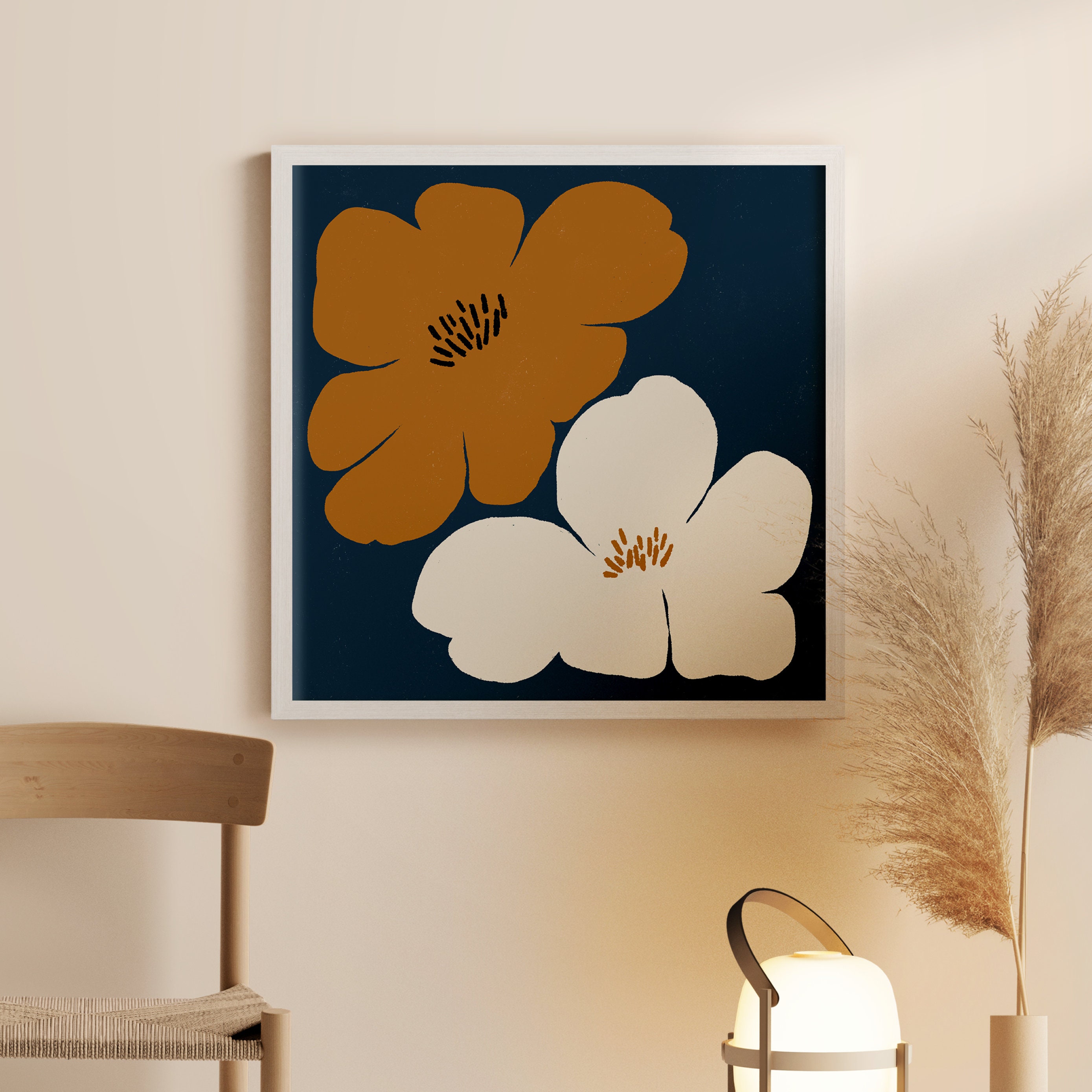 Floral Painting Minimal Floral Wall Art Printable Wall Art Etsy