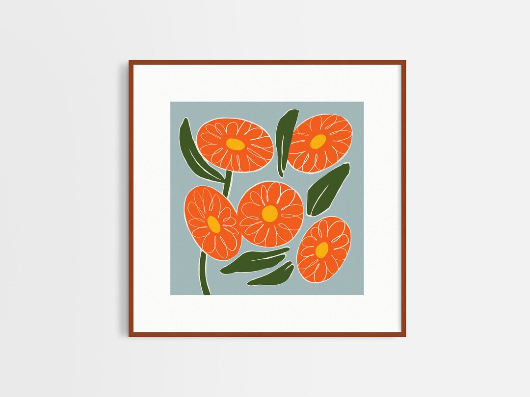 Floral Wall Art Abstract Floral Art Floral Home Decor Etsy