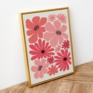 Floral Wall Art Printable Wall Art Flower Print Pink Wall - Etsy