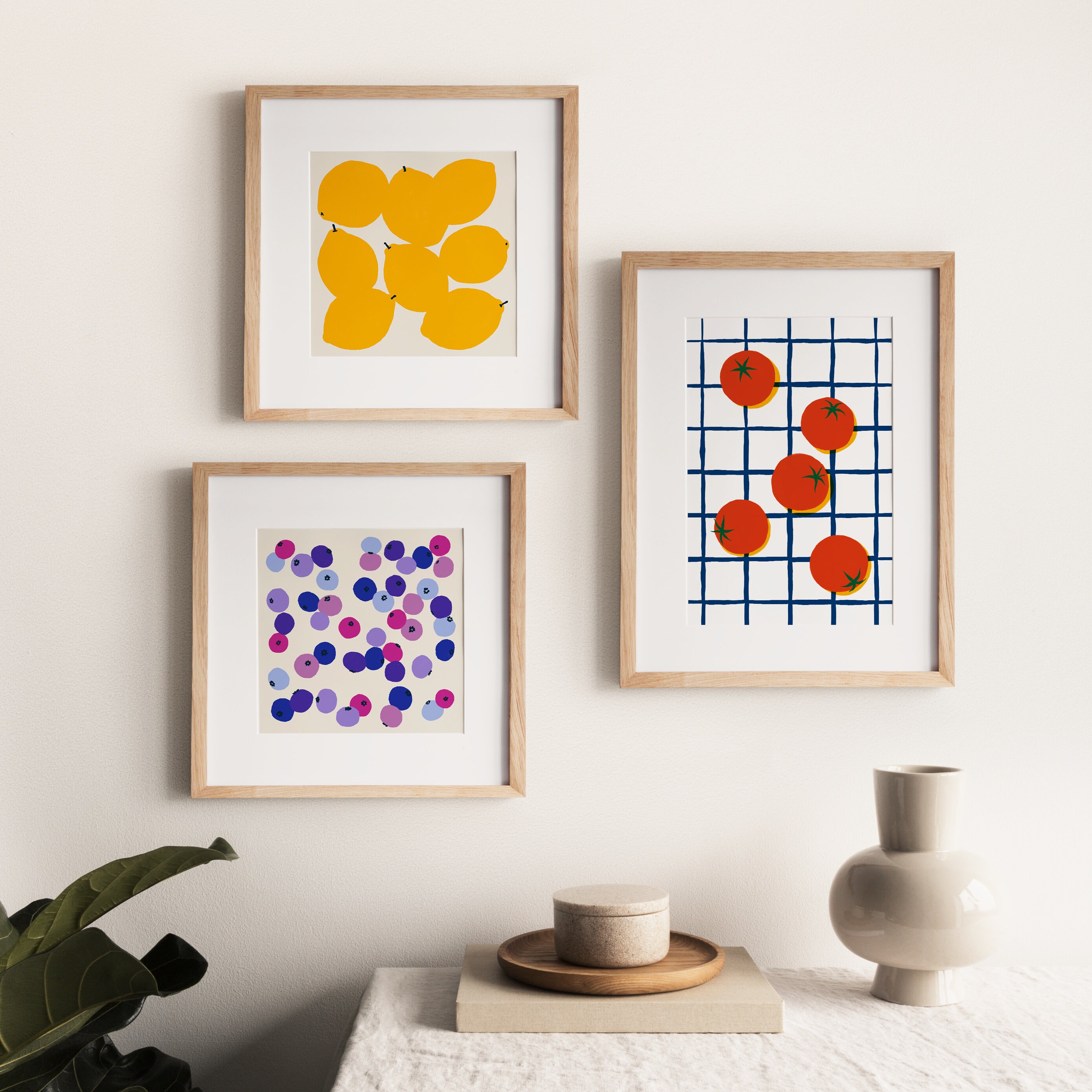 Blueberry Print Blueberry Wall Art Blueberry Poster Kitchen Etsy