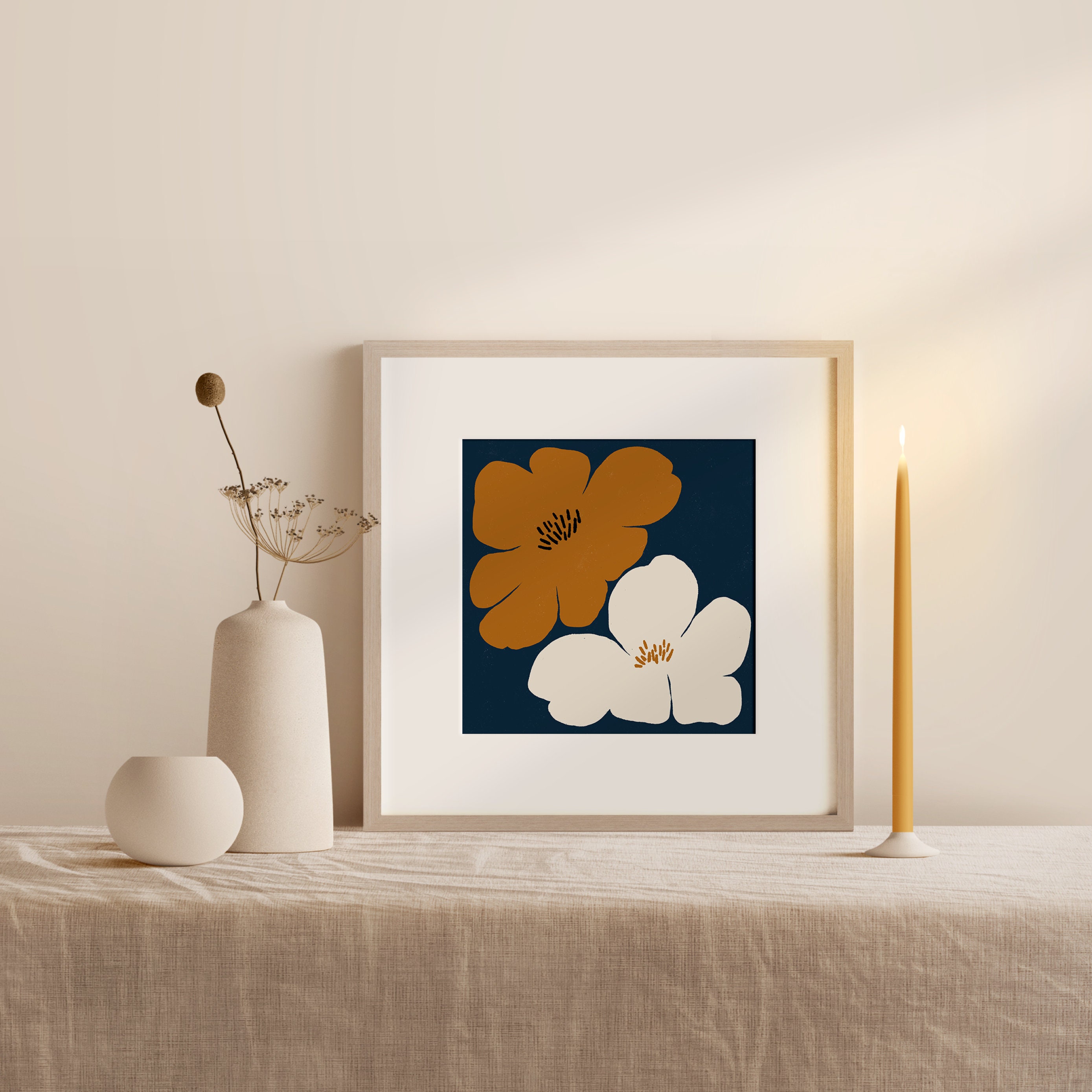 Floral Painting Minimal Floral Wall Art Printable Wall Art Etsy