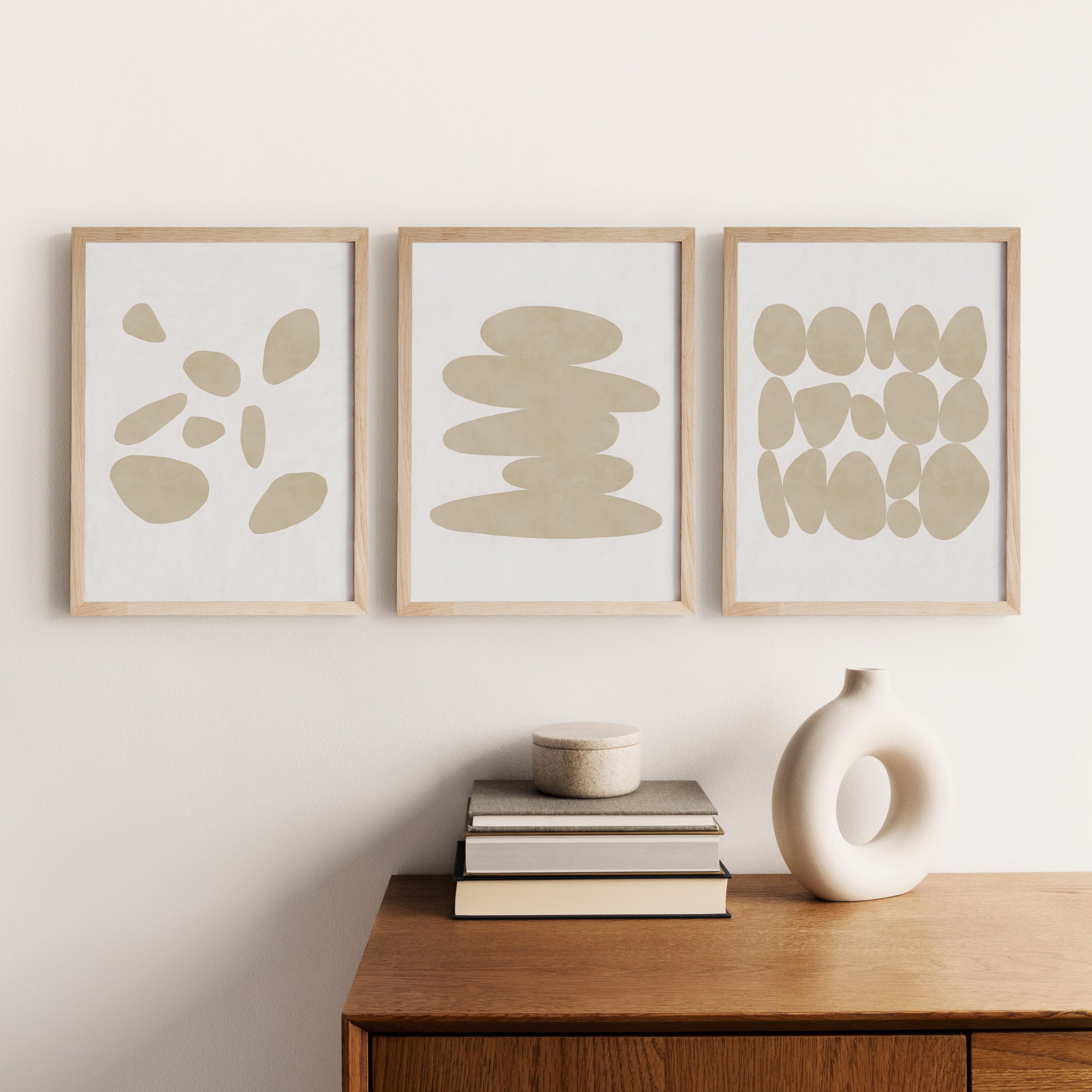 Stone Wall Art Mid century Wall Art Neutral Wall Art Etsy