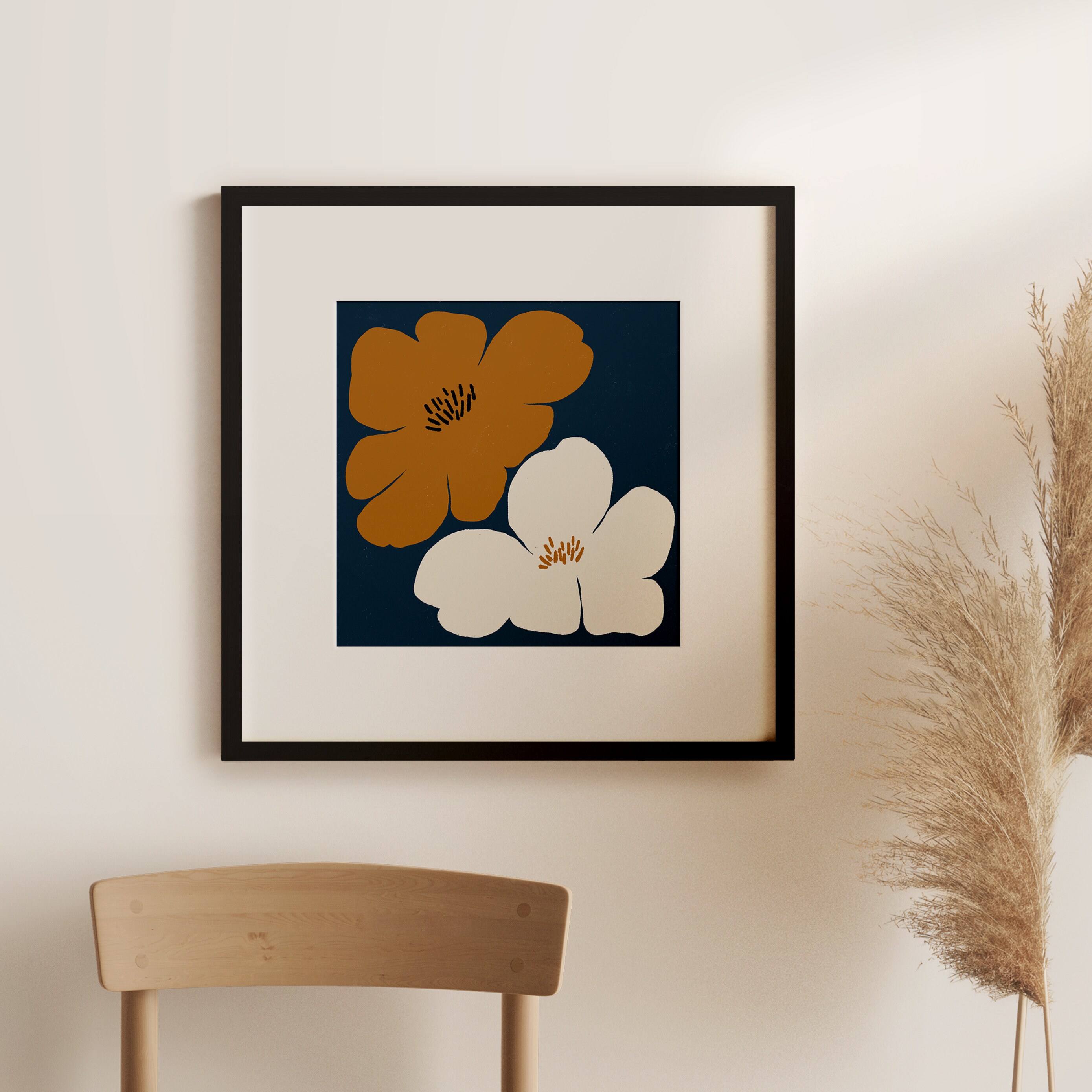 Floral Painting Minimal Floral Wall Art Printable Wall Art Etsy