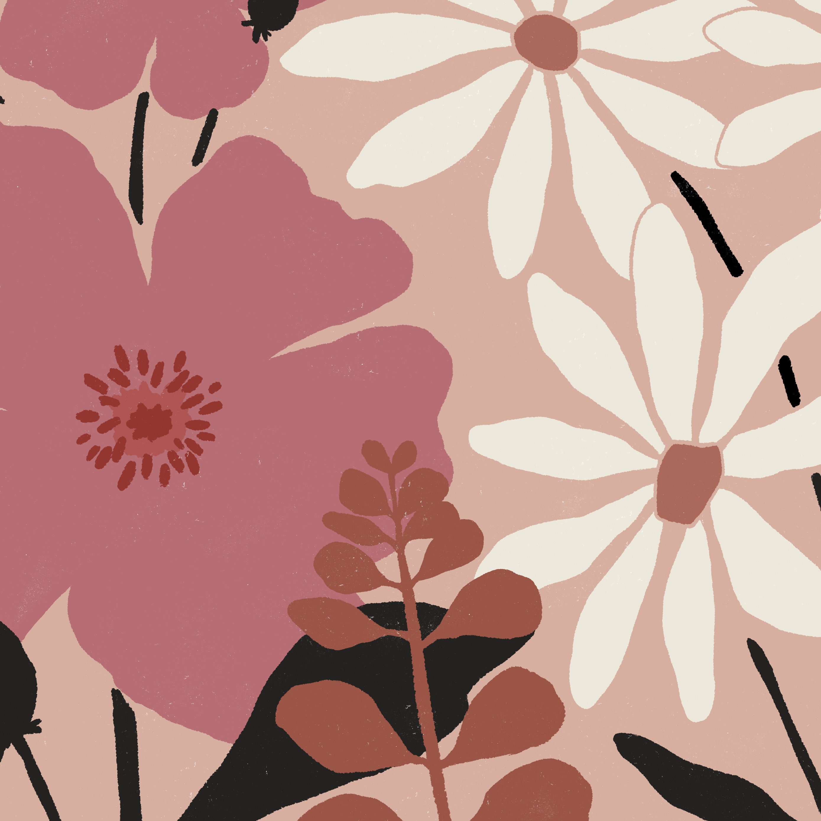 Set of 2 Prints Wall Art Set Floral Wall Art Flower Poster Etsy