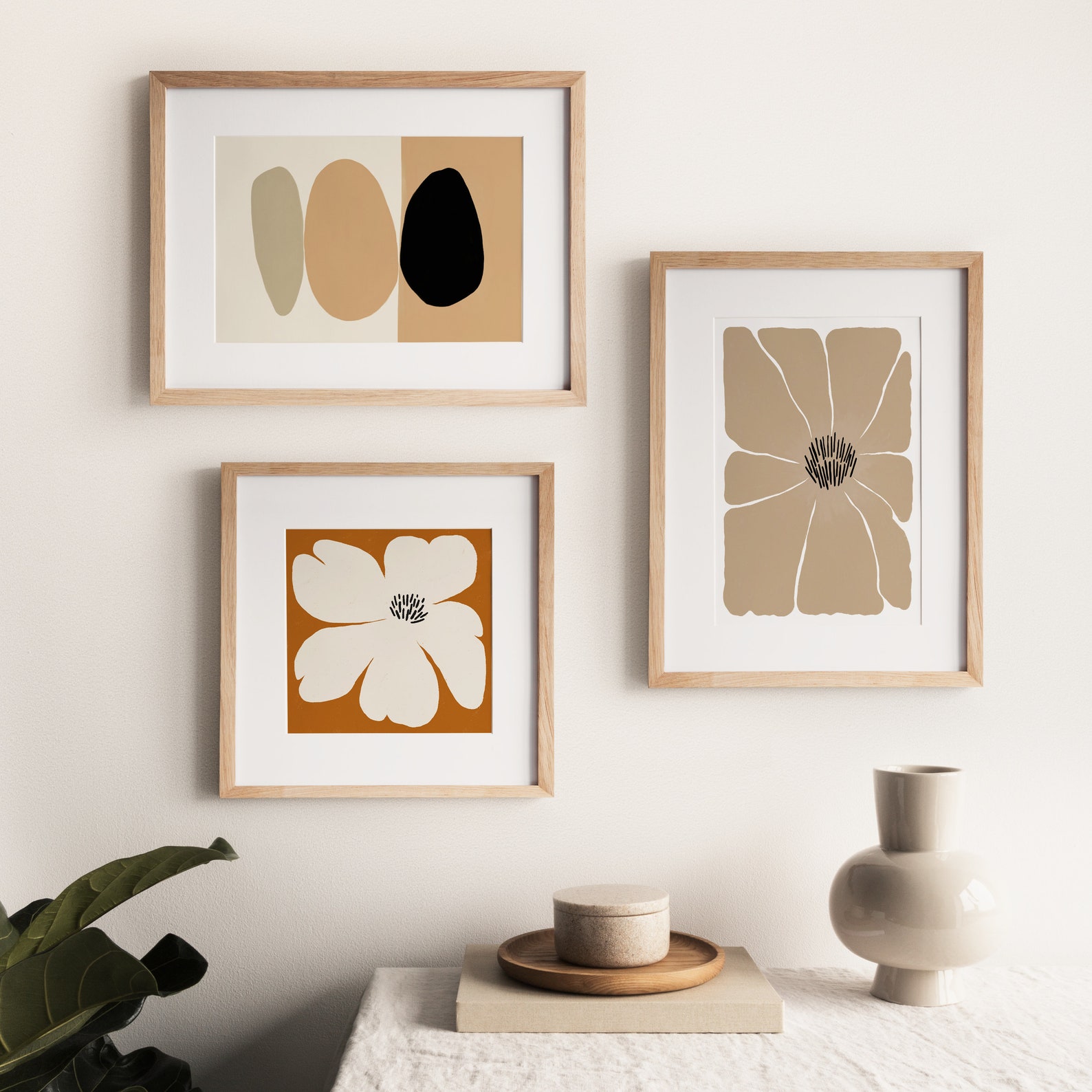 Minimal Floral Wall Art Abstract Painting Printable Wall Etsy