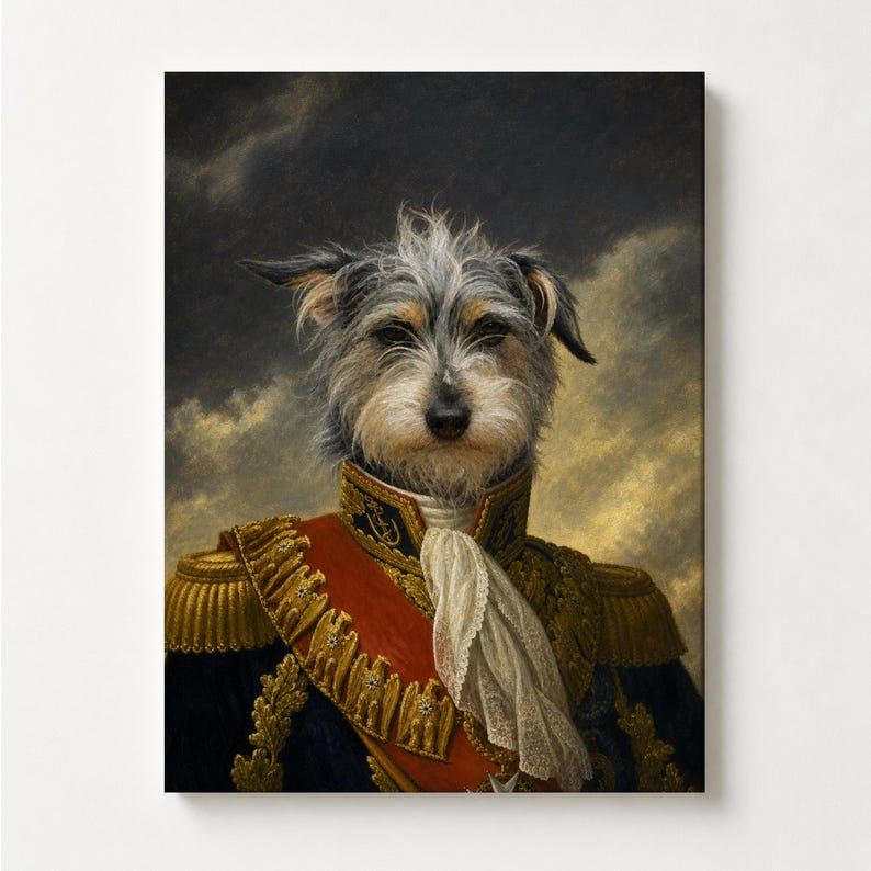 Custom Cat Painting, Royal Renaissance Baroque Pet Portrait from Photo image 15