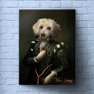 My Last Duchess, Renaissance Animal Painting, Funny Pet Lover Gift, Custom Dog Portrait, Pet Painting, Pet Portrait Royal