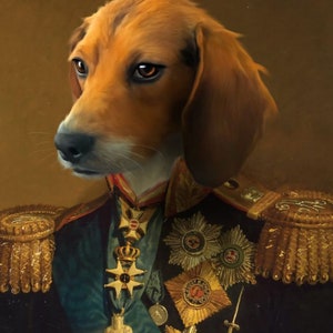 Custom Dog Portrait, Pet Portrait Royal, Renaissance Animal Painting, Funny Pet Lover Gift image 6